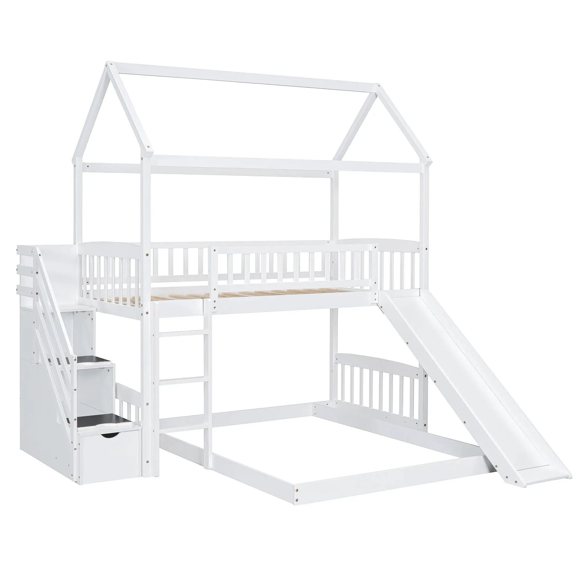 House Bunk Bed With Slide by HouseOfZazla
