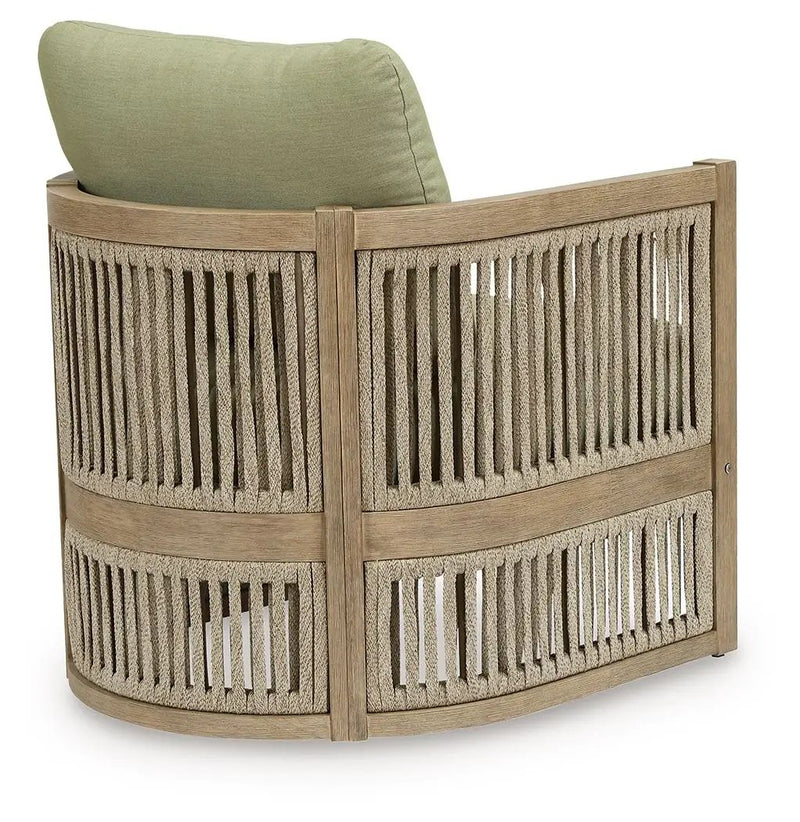 Serena Shores - Lounge Chair With Cushion (Set of 2) - Beige / Green by Unique Piece Furniture