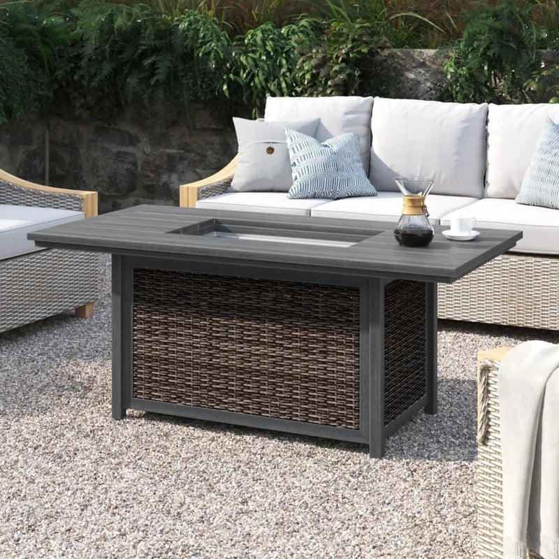 Propane Fire Pit Table - Espresso by Unique Piece Furniture