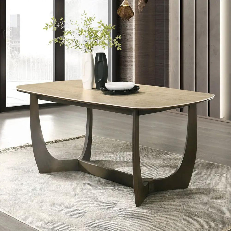 Davita - Dining Table With Ceramic Top - Walnut by Unique Piece Furniture