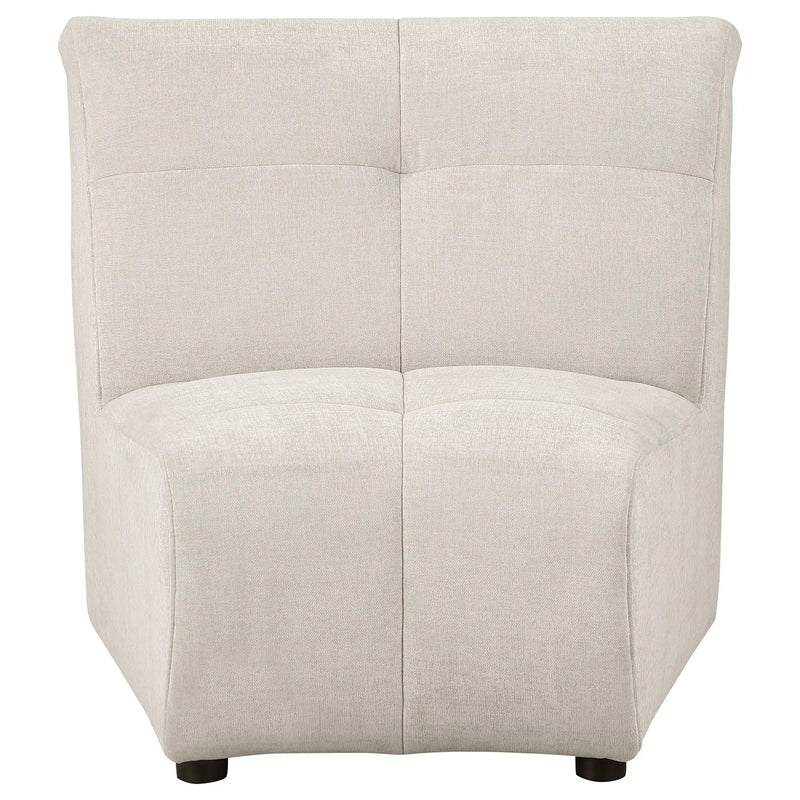 Oliver - 5 Piece Upholstered Sectional Sofa With Curved Silhouette - Ivory by HouseOfZazla