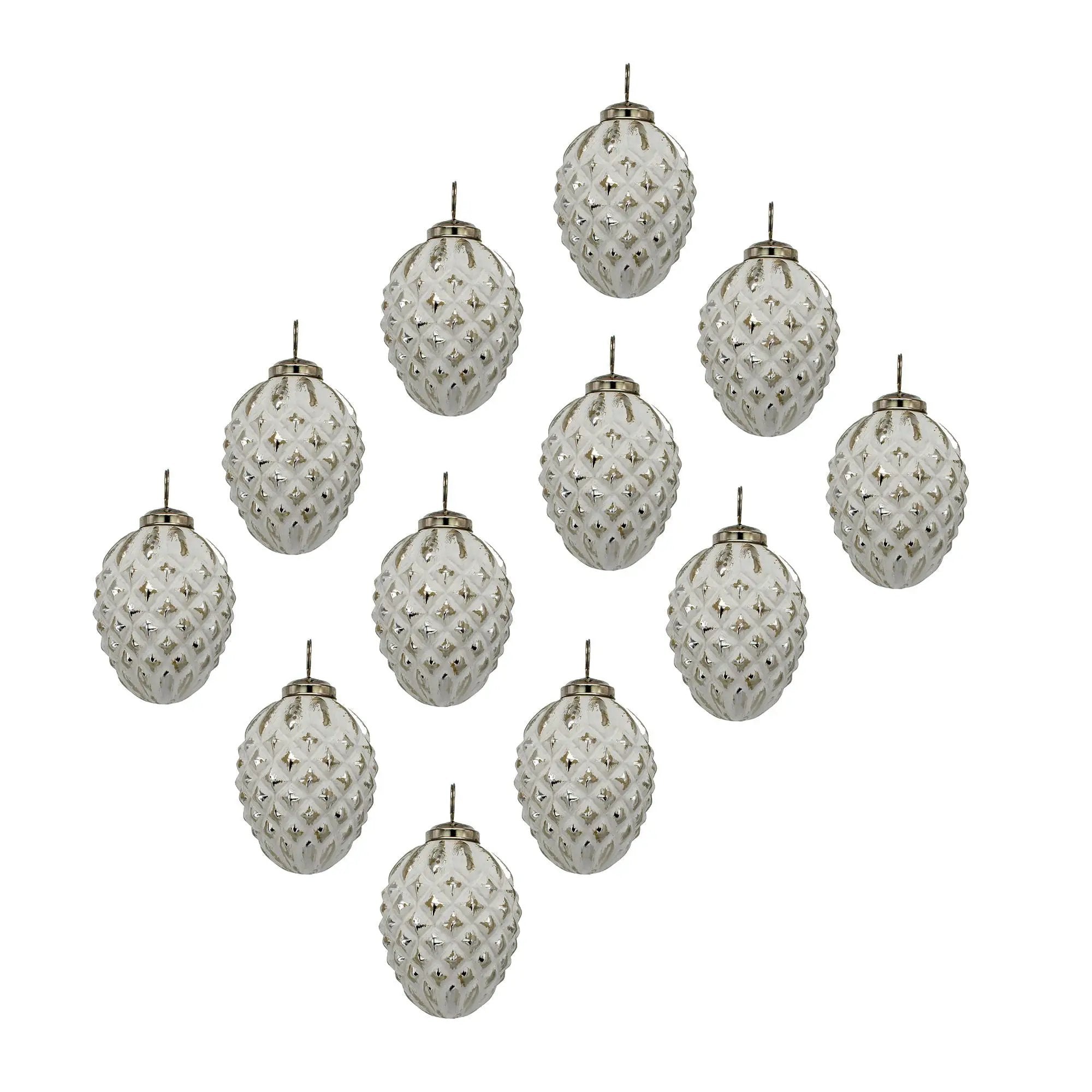 Glass Decorative Hanging Ball Christmas Tree Ornaments (Set of 12) by Unique Piece Furniture