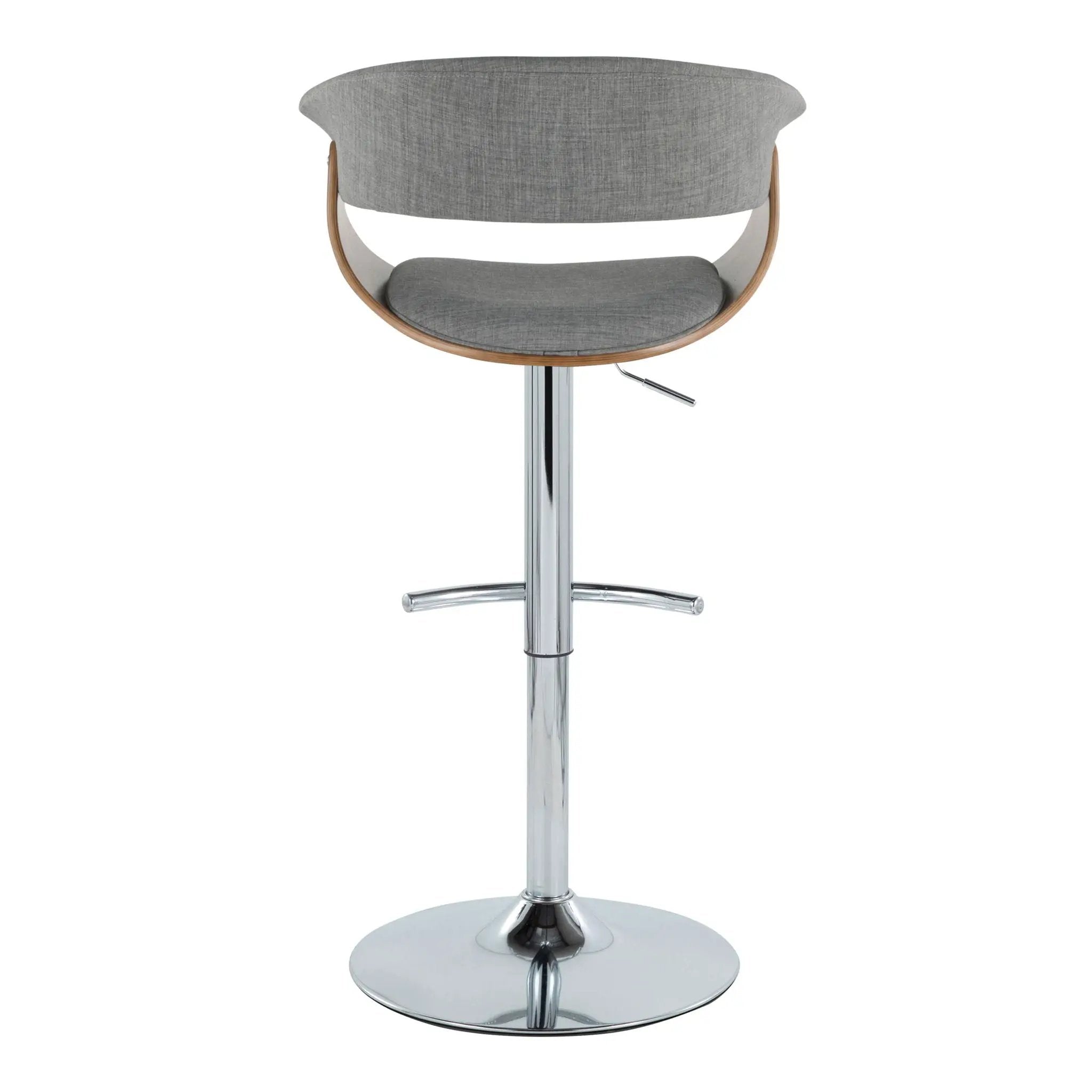 Vintage Mod - Mid Century Modern Adjustable Height Barstool With Swivel With Rounded T Footrest (Set of 2) by Unique Piece Furniture