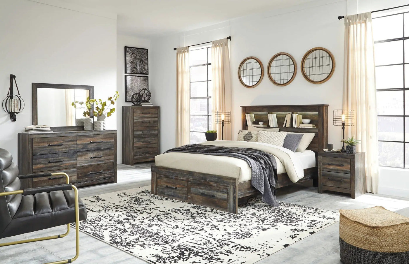 Drystan - Panel Bookcase Bed by Unique Piece Furniture