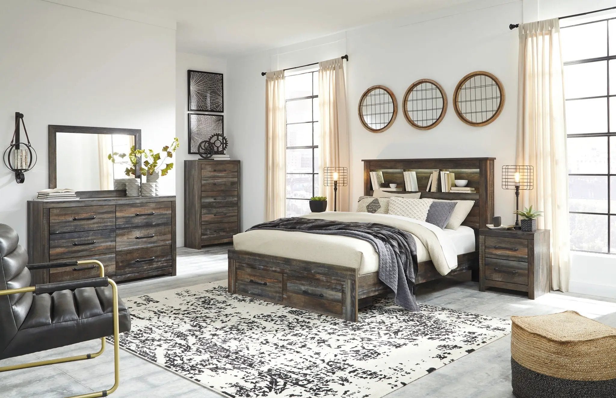 Drystan - Panel Bookcase Bed by Unique Piece Furniture