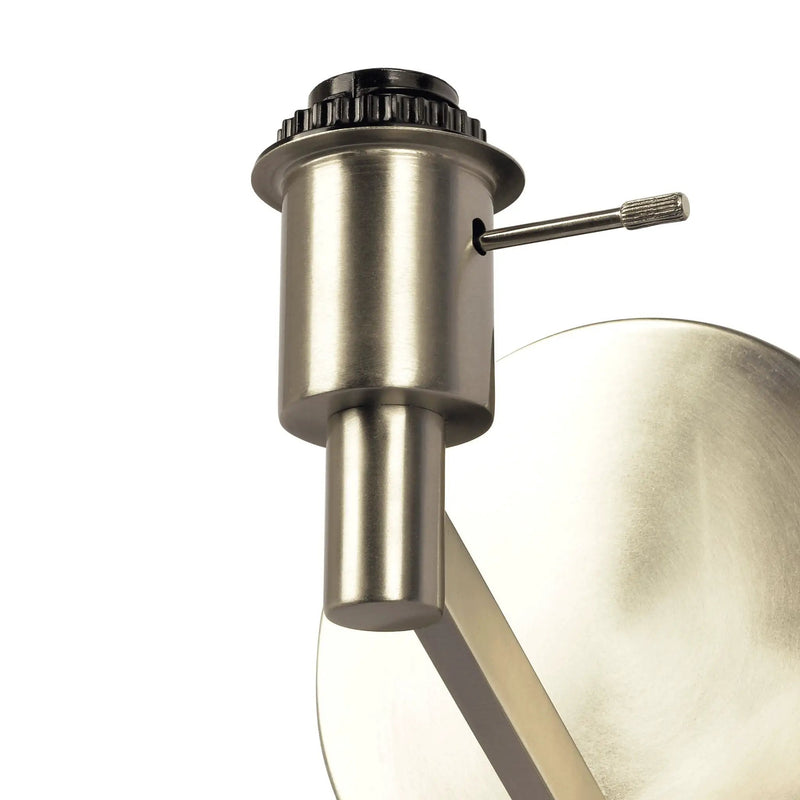 Nebula - Base Wall Lamp With Rotary Switch Shade - Brushed Nickel / Silver / White by HouseOfZazla