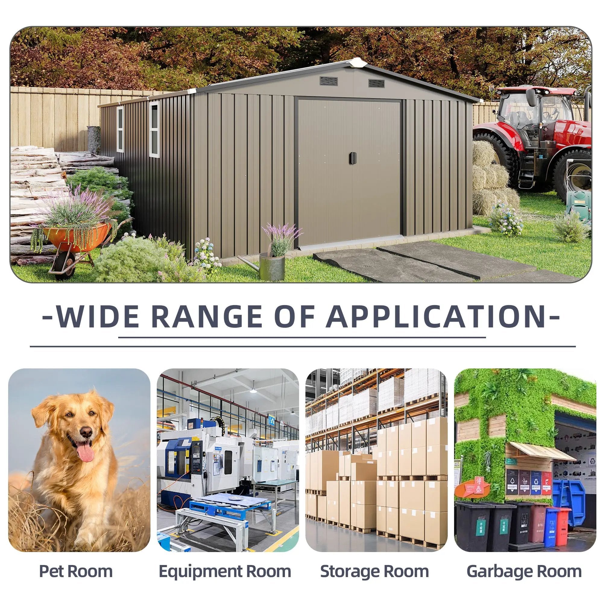 Campcraft 10x12ft Color Steel Plate Storage Shed by HouseOfZazla