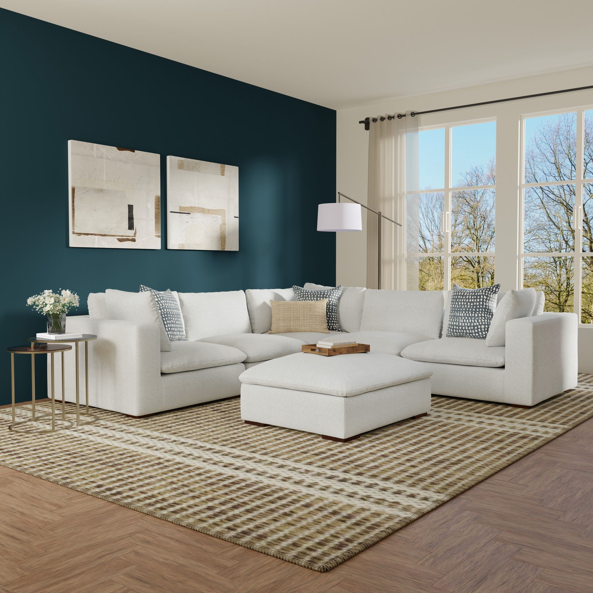 Jasmine - Left Arm Sofa Module - Gray by HouseOfZazla