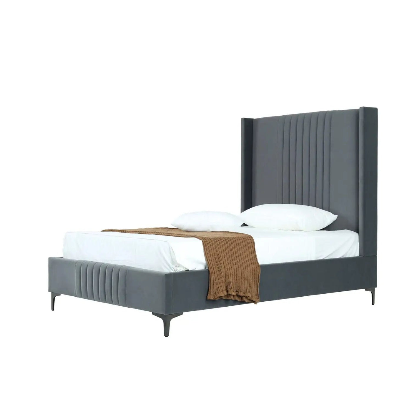 Promenade - Bed With Upholstered Headboard And Slats by HouseOfZazla
