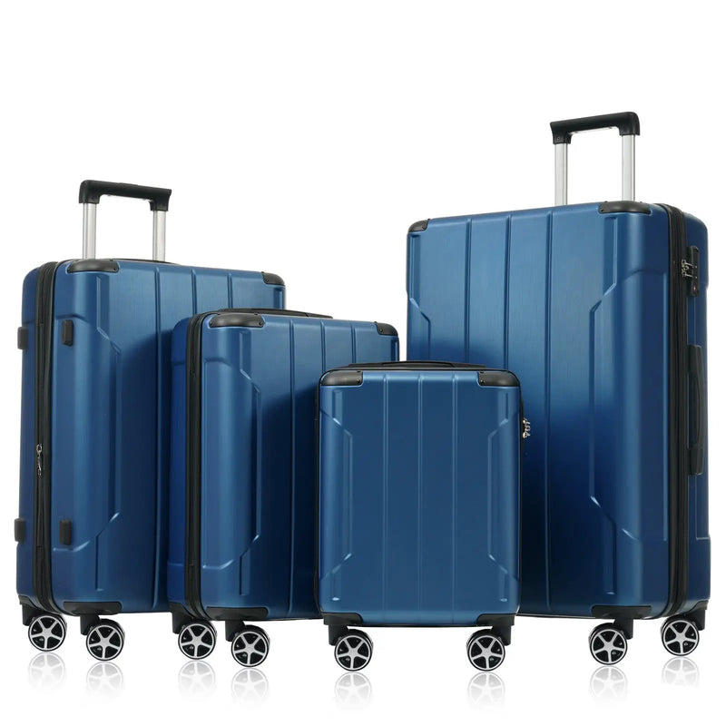 Hardshell Luggage Sets 6 Piece Suitcase Set Blue by HouseOfZazla