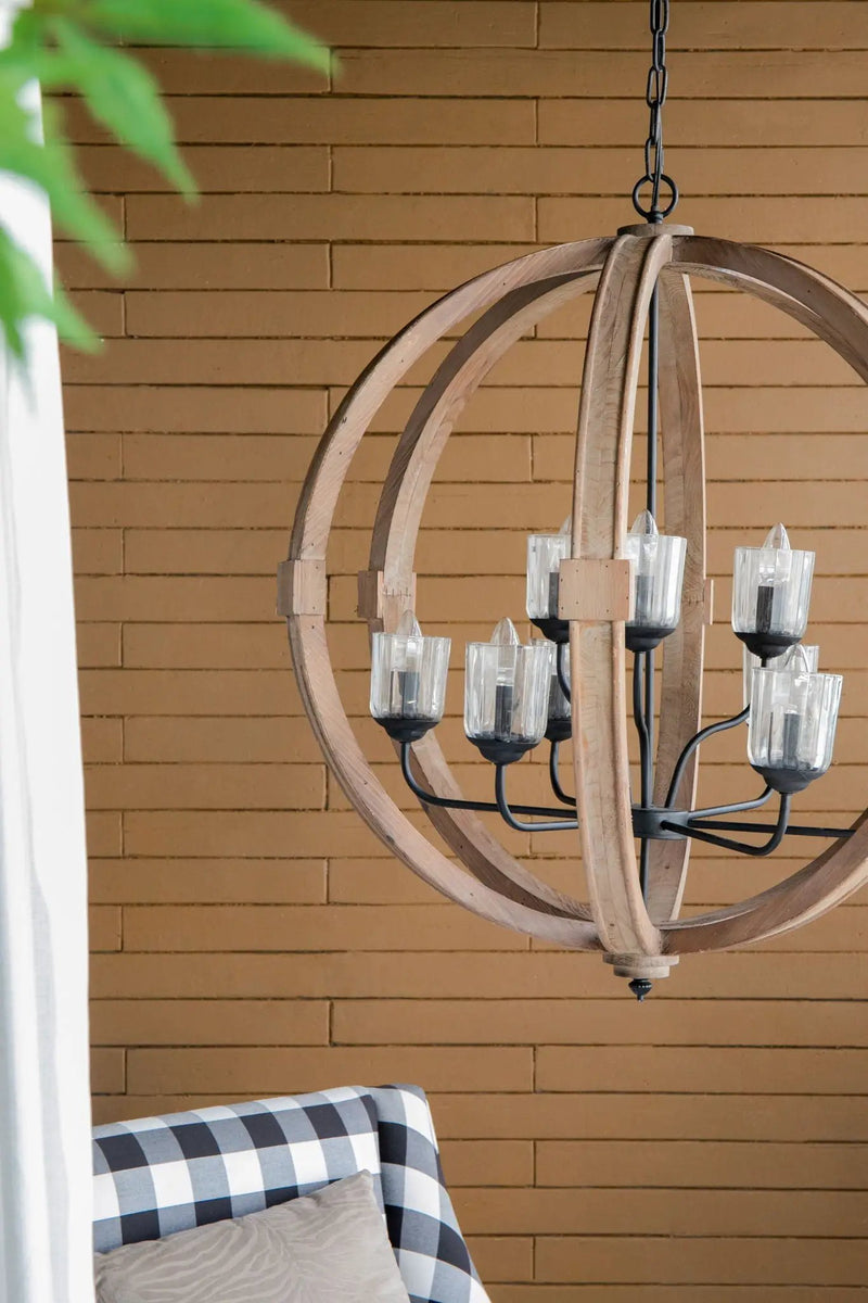 Chandelier, Hanging Light Fixture With Adjustable Chain For Kitchen, Bulb Not Included