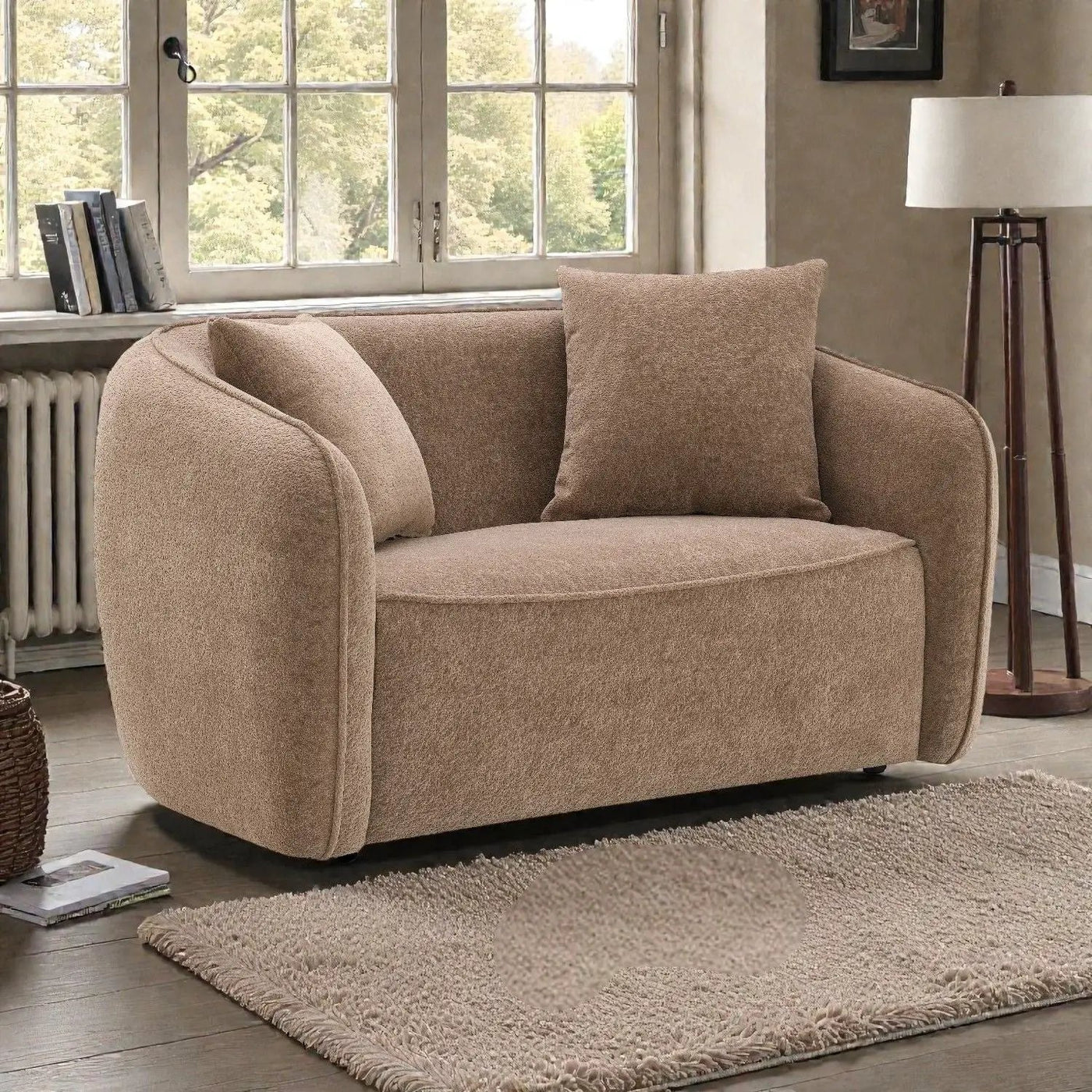 Keith - Loveseat With 2 Matching Color Toss Pillows by Unique Piece Furniture