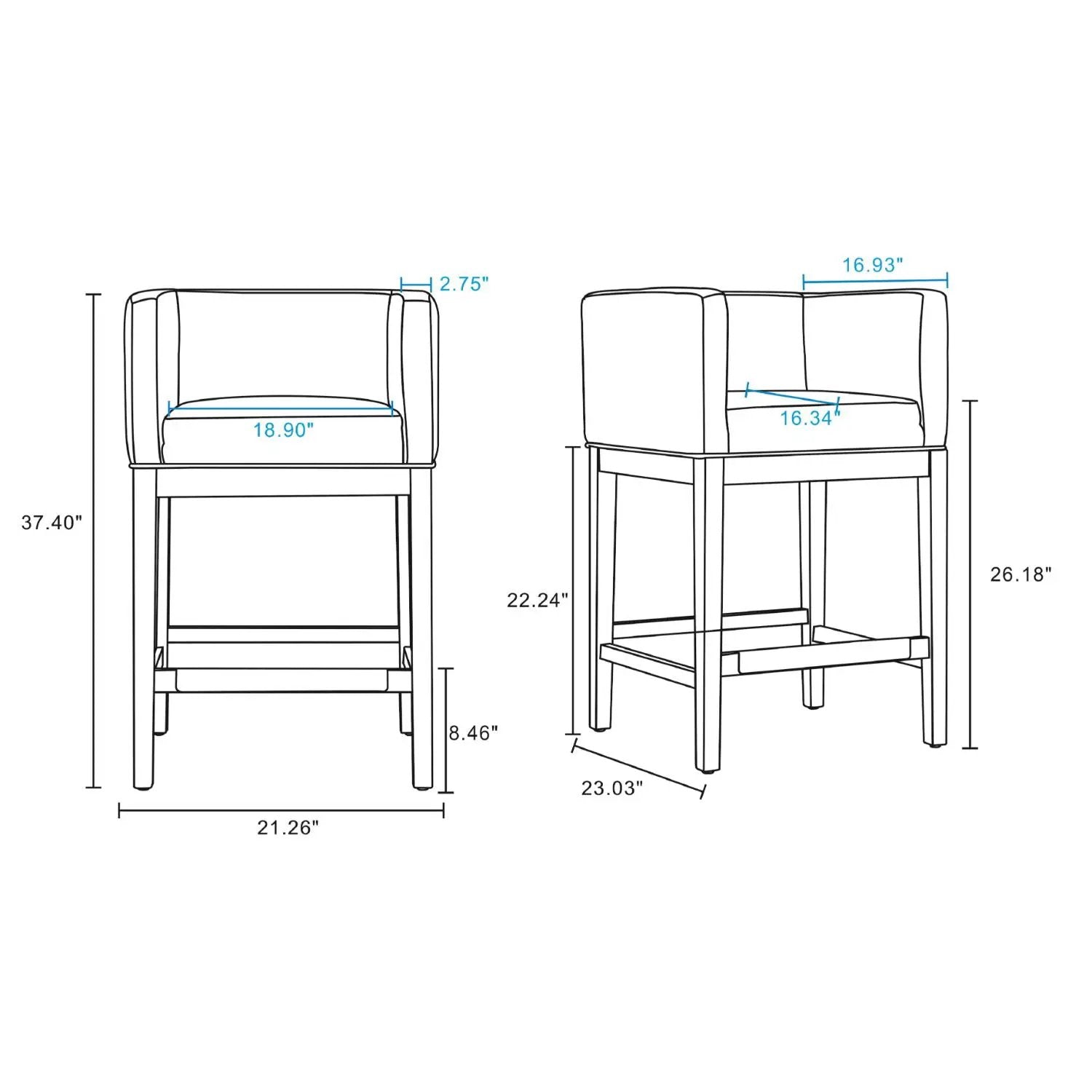Kingsley - Counter Stool by HouseOfZazla
