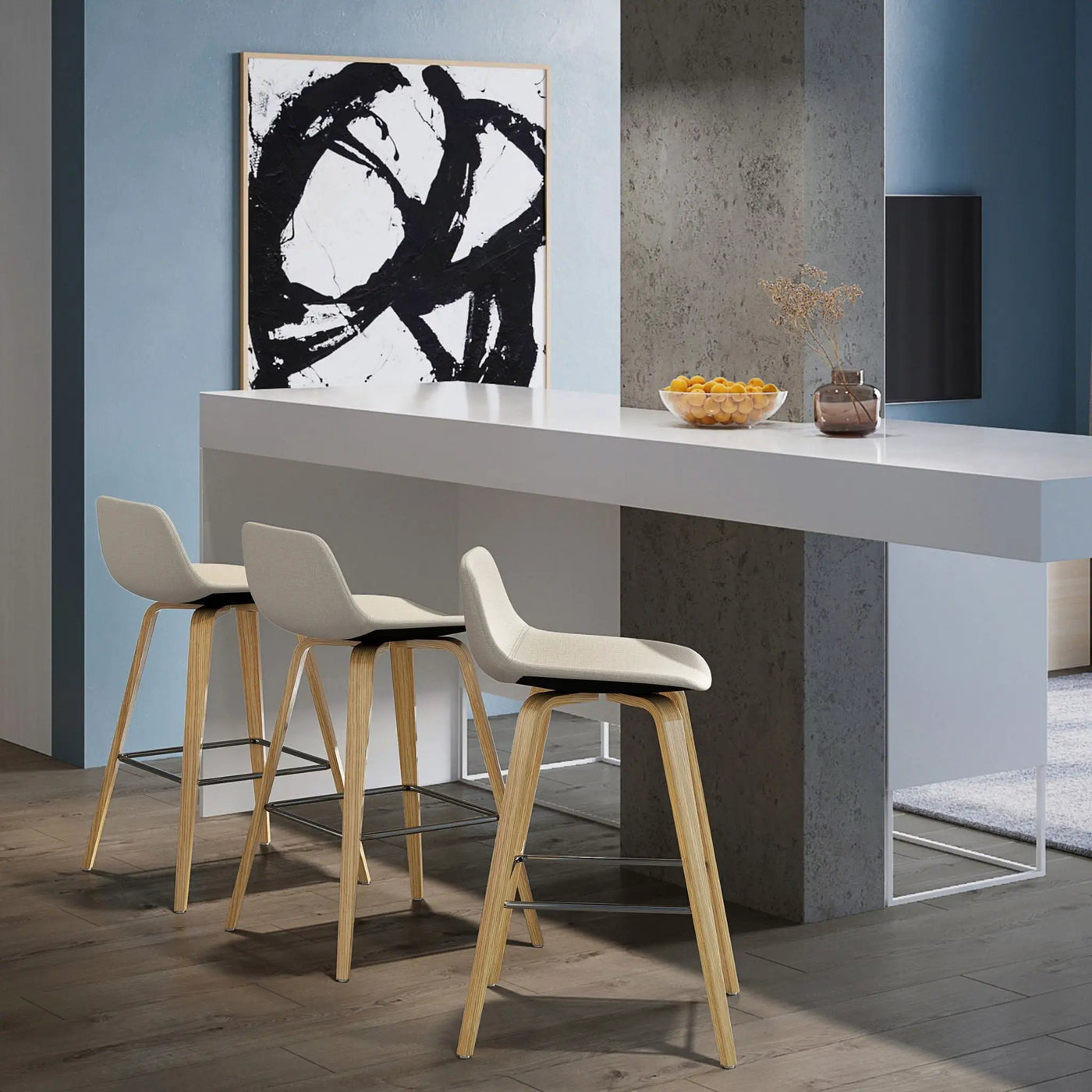 Randolph Bentwood - Upholstered Counter / Bar Height Stool (Set of 2) by Unique Piece Furniture