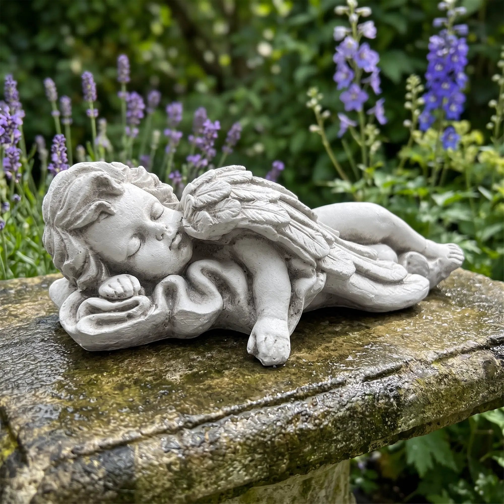 Magnesium Oxide Lying Angel Statue by HouseOfZazla