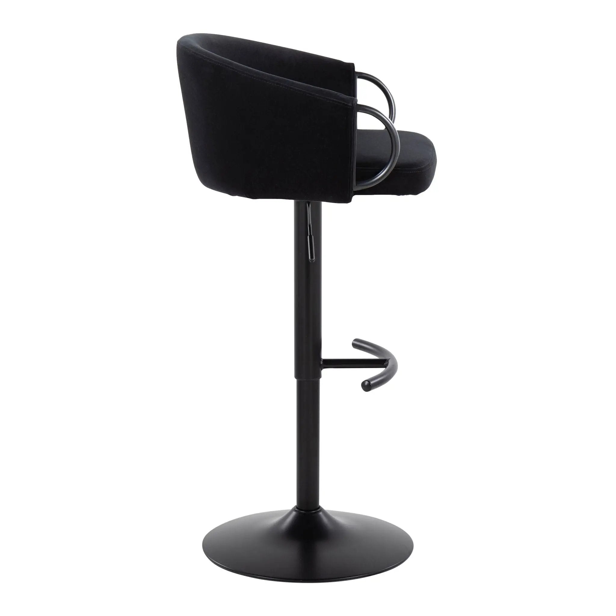 Claire - Contemporary Adjustable Barstool With Swivel With Rounded T Footrest (Set of 2) by Unique Piece Furniture