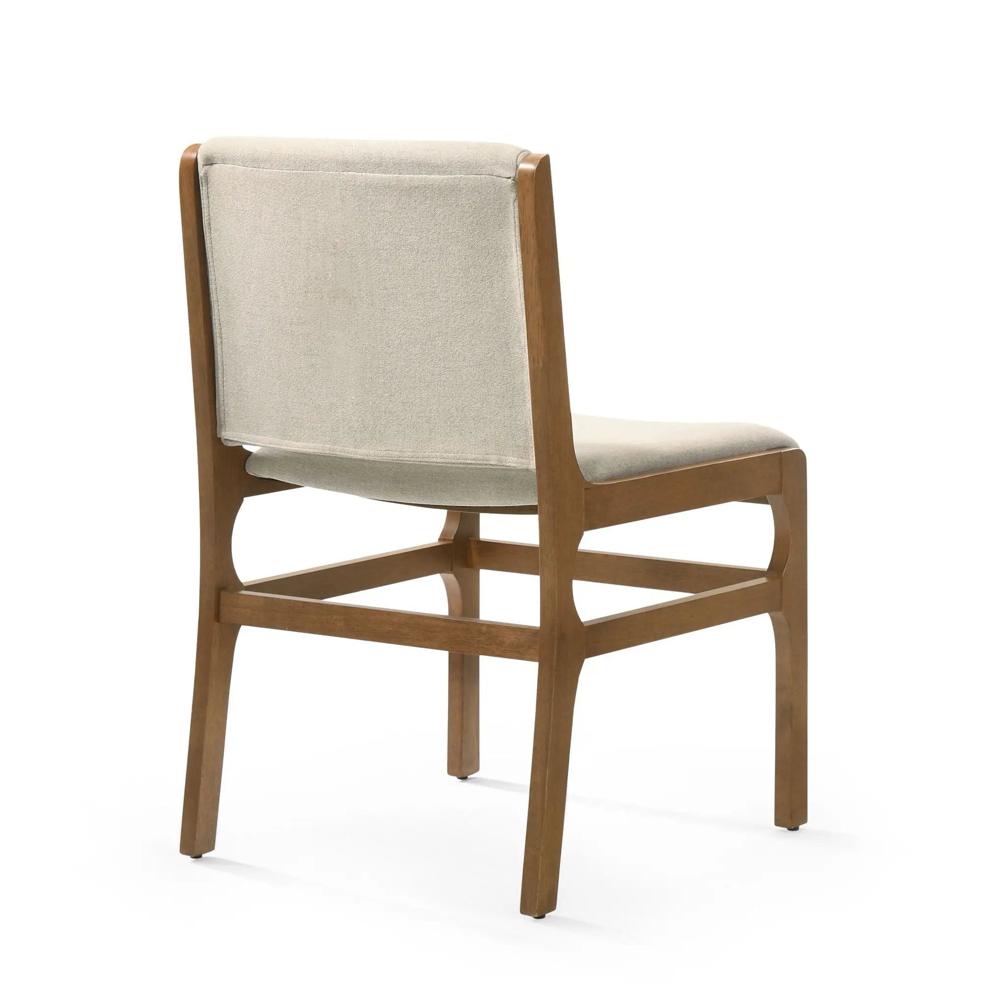 Contemporary Dining Chair Set Upholstered Fabric With Rubberwood Frame by HouseOfZazla
