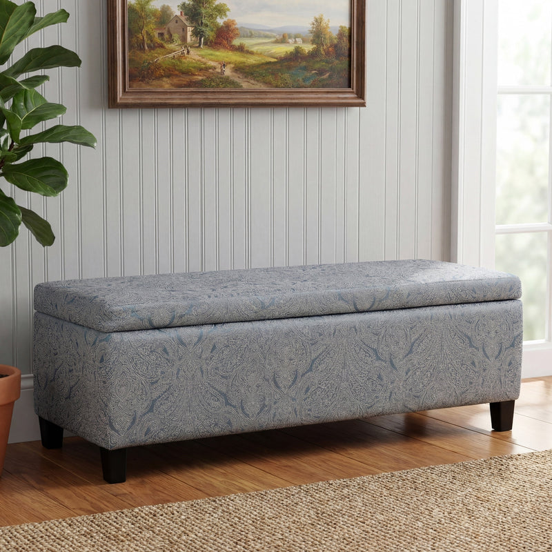 Indoor Jacquard Storage Ottoman Bench by HouseOfZazla