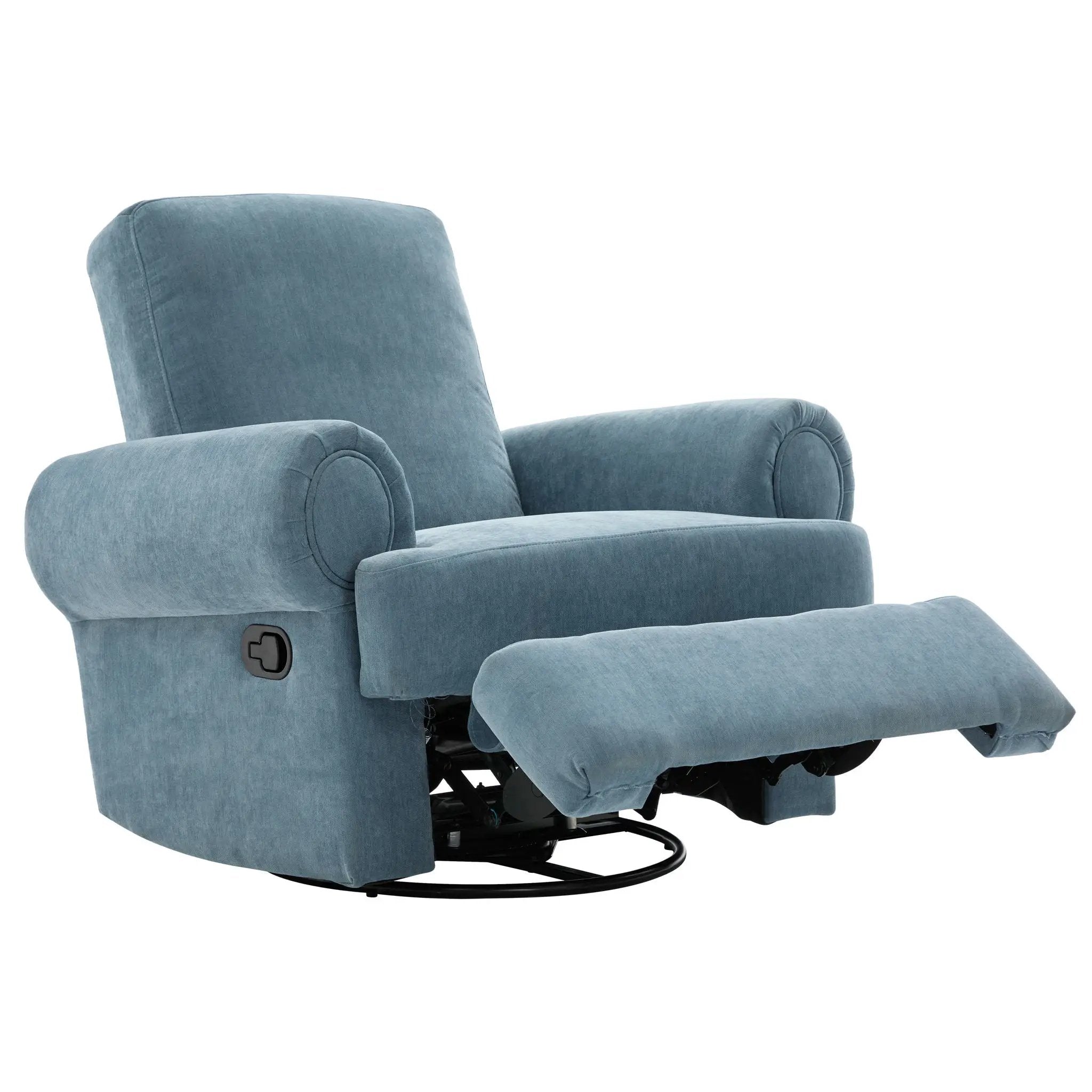 Manual Swivel Recliner Rocker Chair With Adjustable Backrest by Unique Piece Furniture