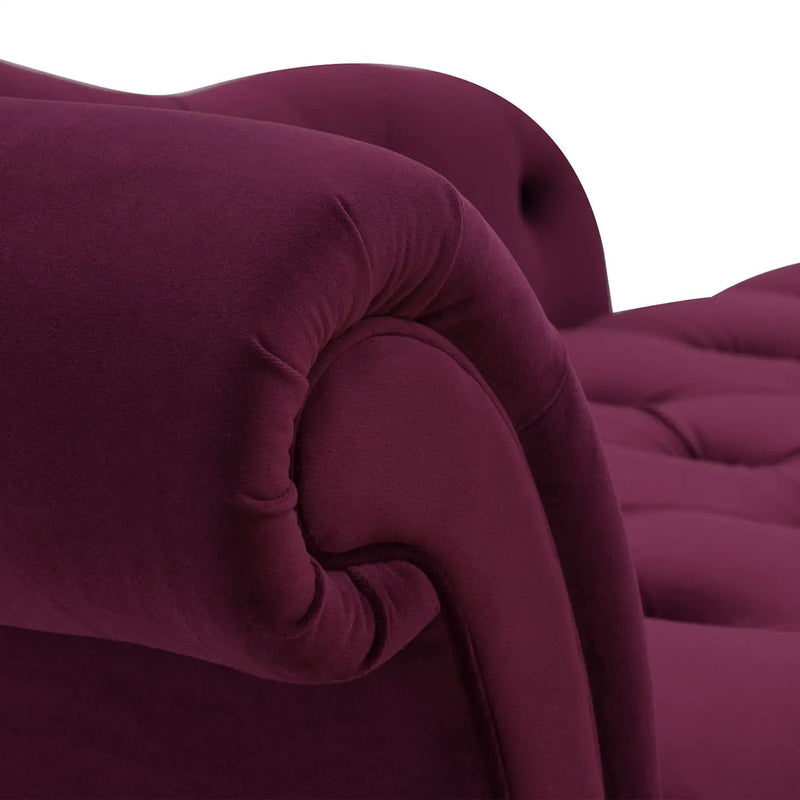 Samuel - Tufted Roll Arm Chaise Lounge by Unique Piece Furniture
