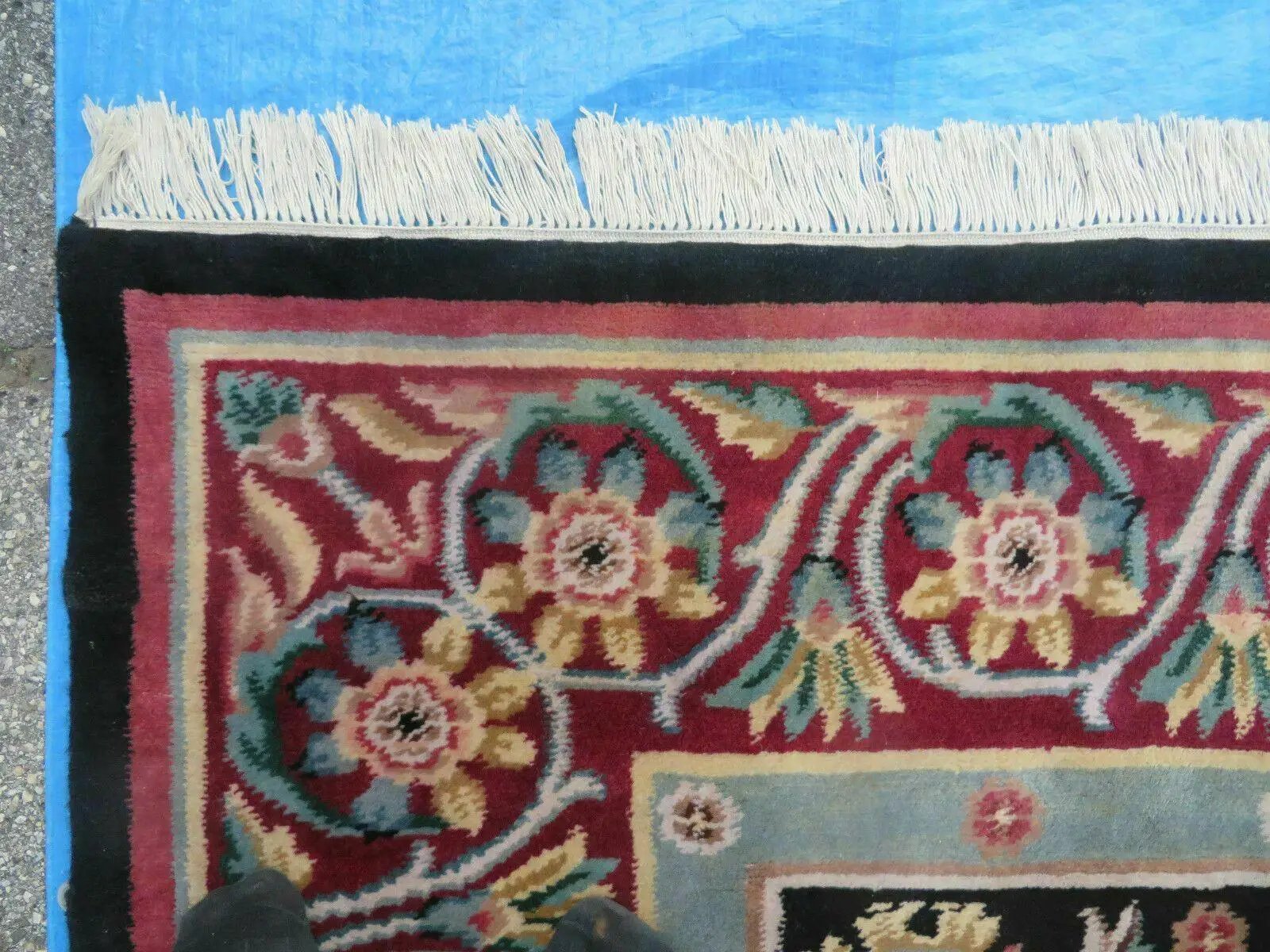 9' X 12' Decorative Chinese Aubusson Hand Knotted Pile Wool Rug Black Nice by Jewel Rugs