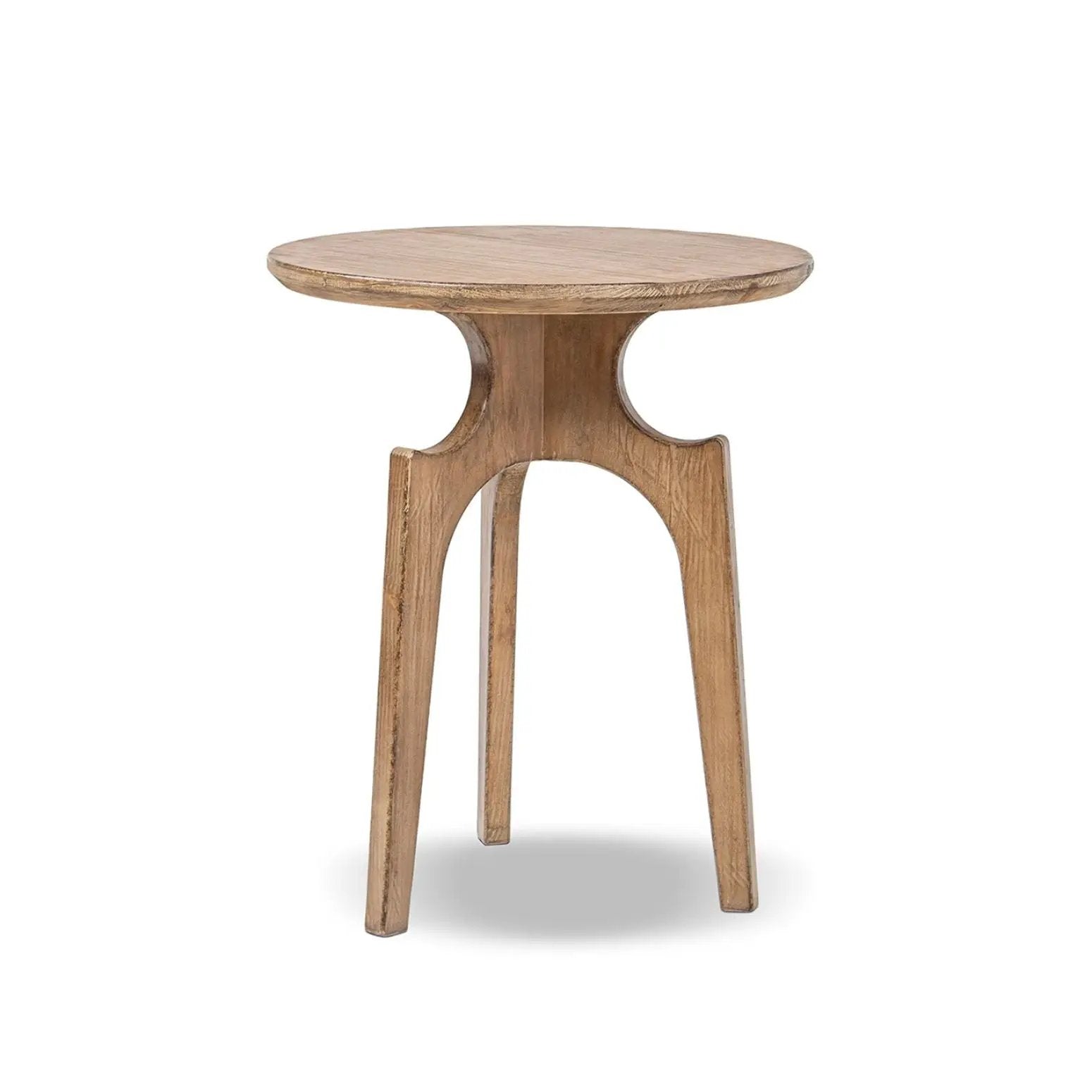 Carmel - Round Side Table - Antique Brown by HouseOfZazla