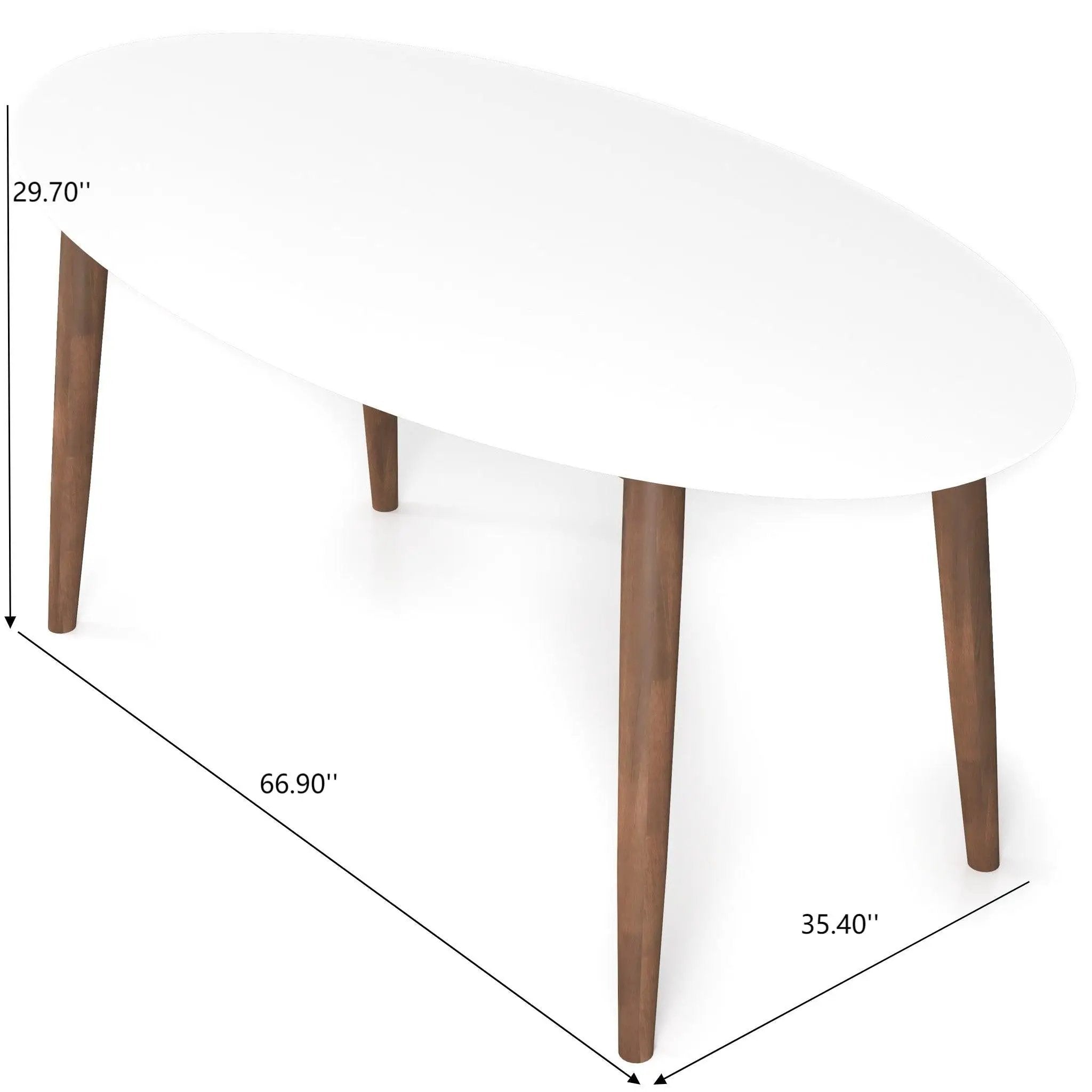 Ada - Mid-Century Modern Style Oval Dining Table by Unique Piece Furniture