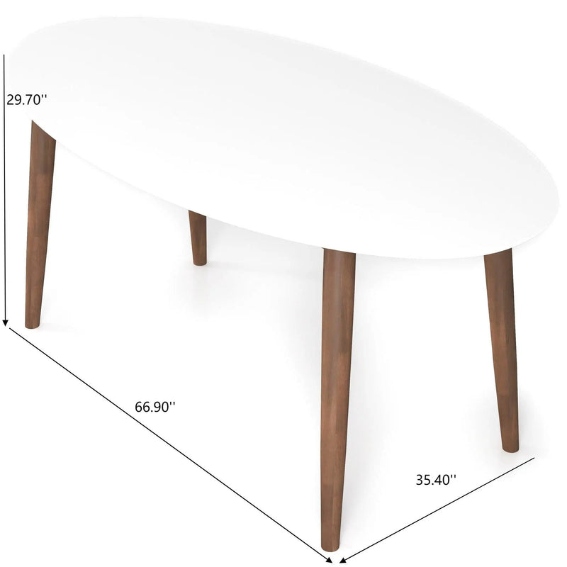 Ada - Mid-Century Modern Style Oval Dining Table by Unique Piece Furniture