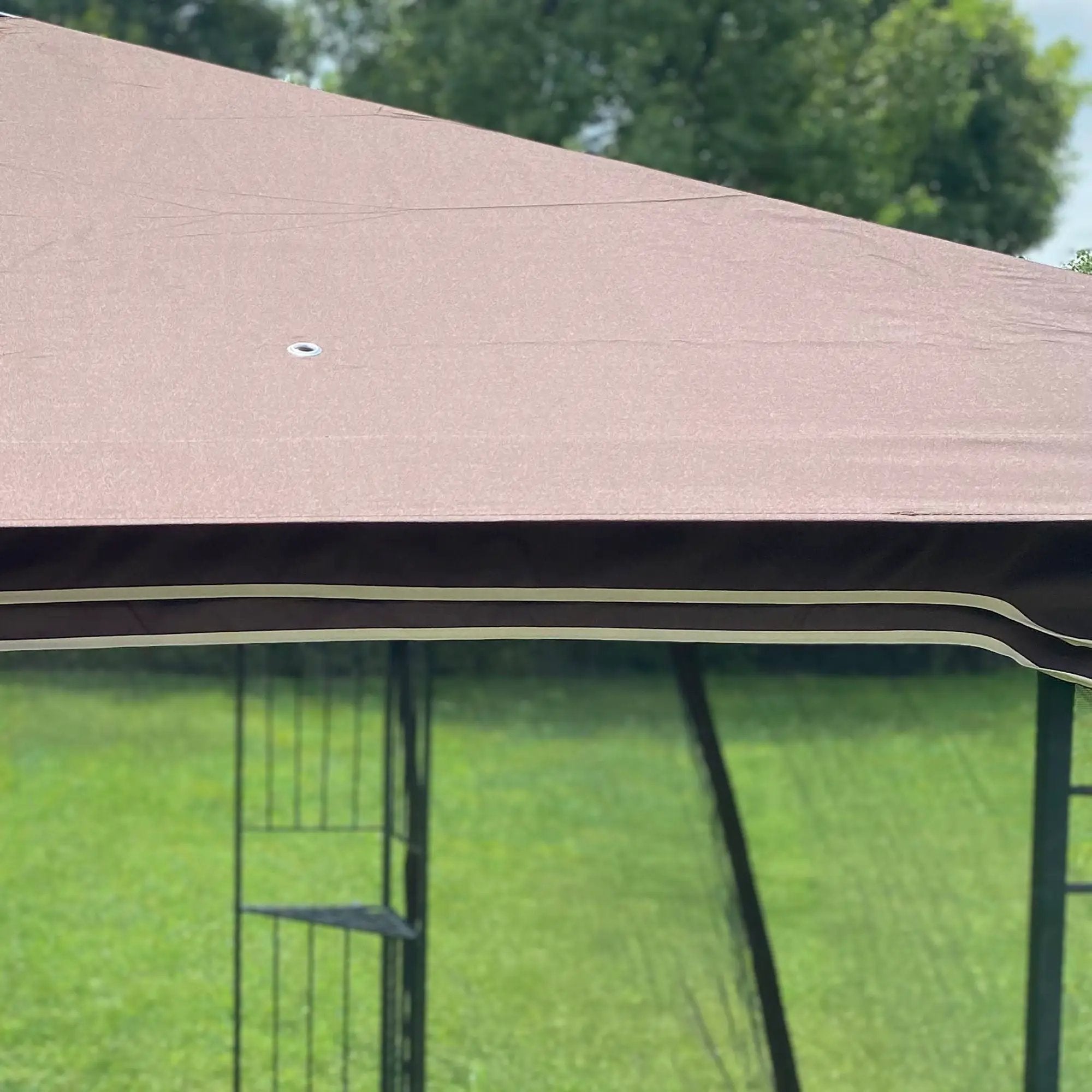 Patio Double Roof Gazebo Replacement Canopy Top Fabric by HouseOfZazla