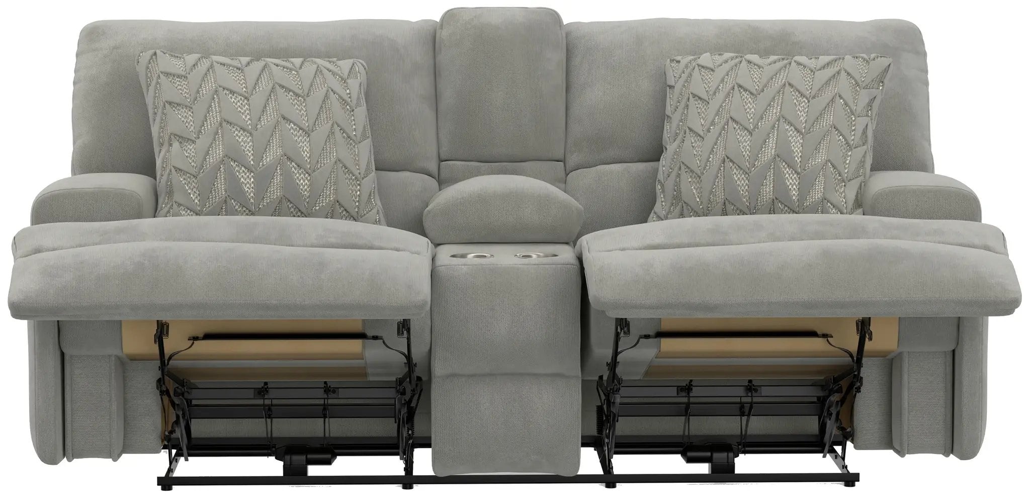 Renaldo - Power Console Loveseat With Zero Gravity Recline - Stone by Unique Piece Furniture