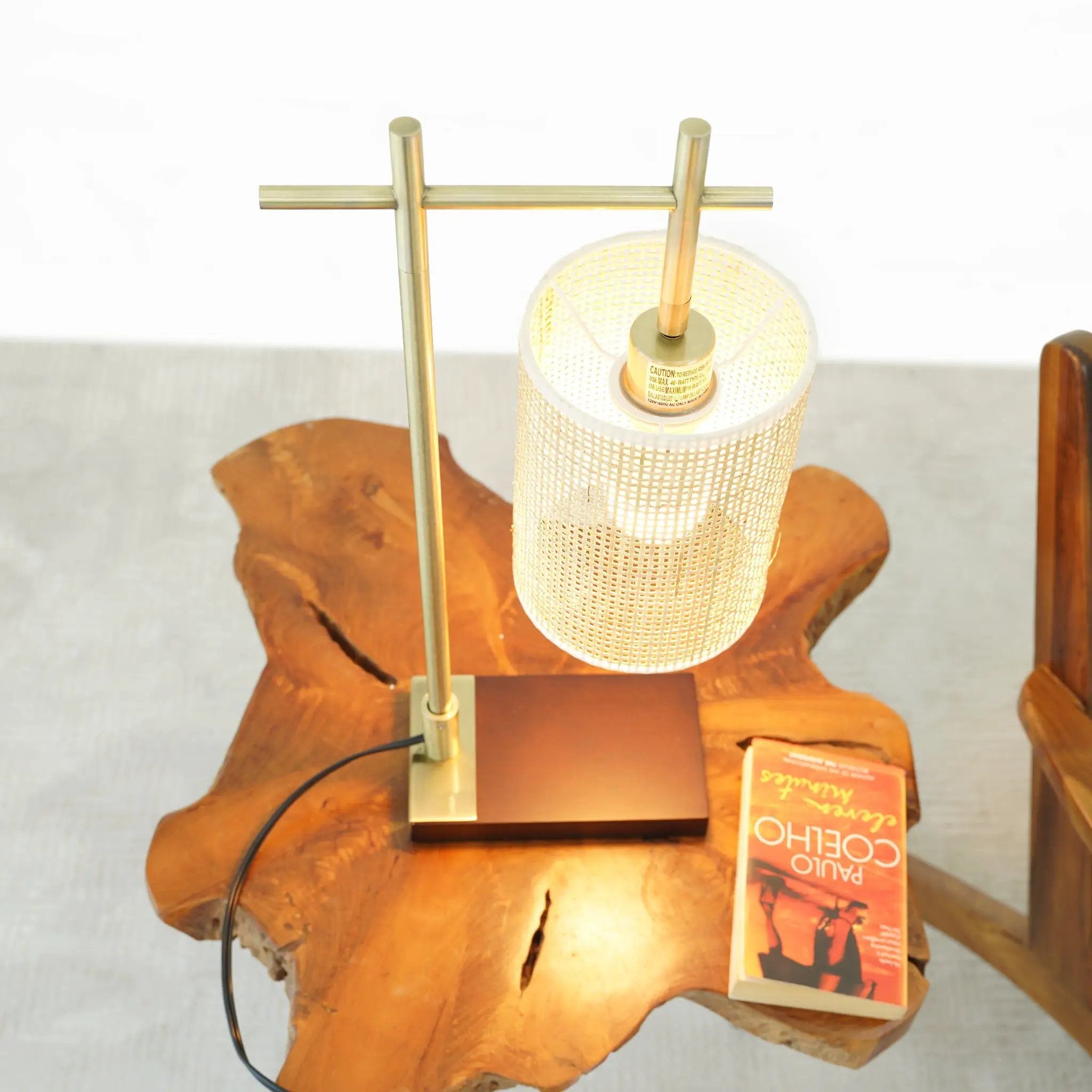 Bedroom Table Lamp With Lampshade - Bronze by HouseOfZazla