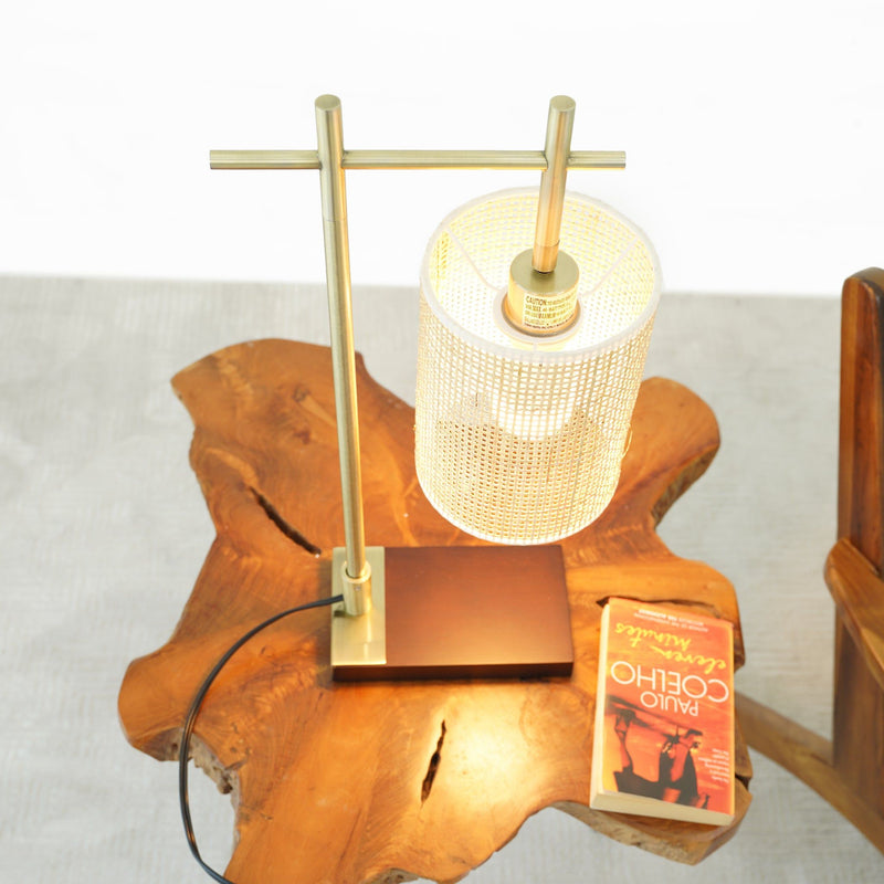 Bedroom Table Lamp With Lampshade - Bronze by HouseOfZazla