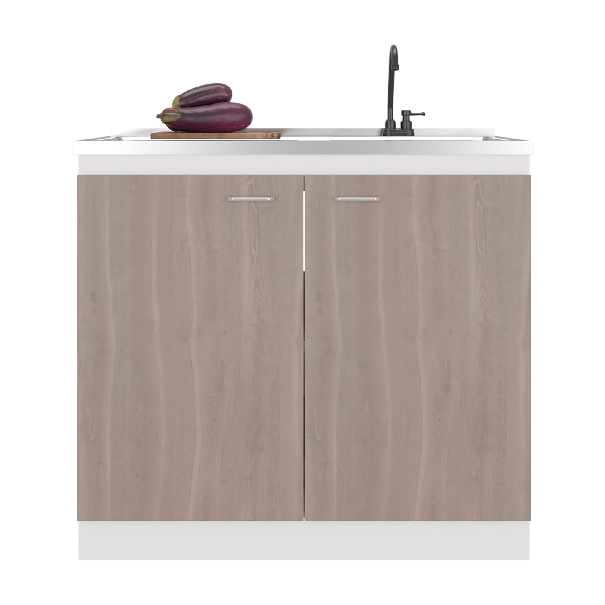 Salento Freestanding Sink, Double Door Cabinet, Two Shelves by HouseOfZazla