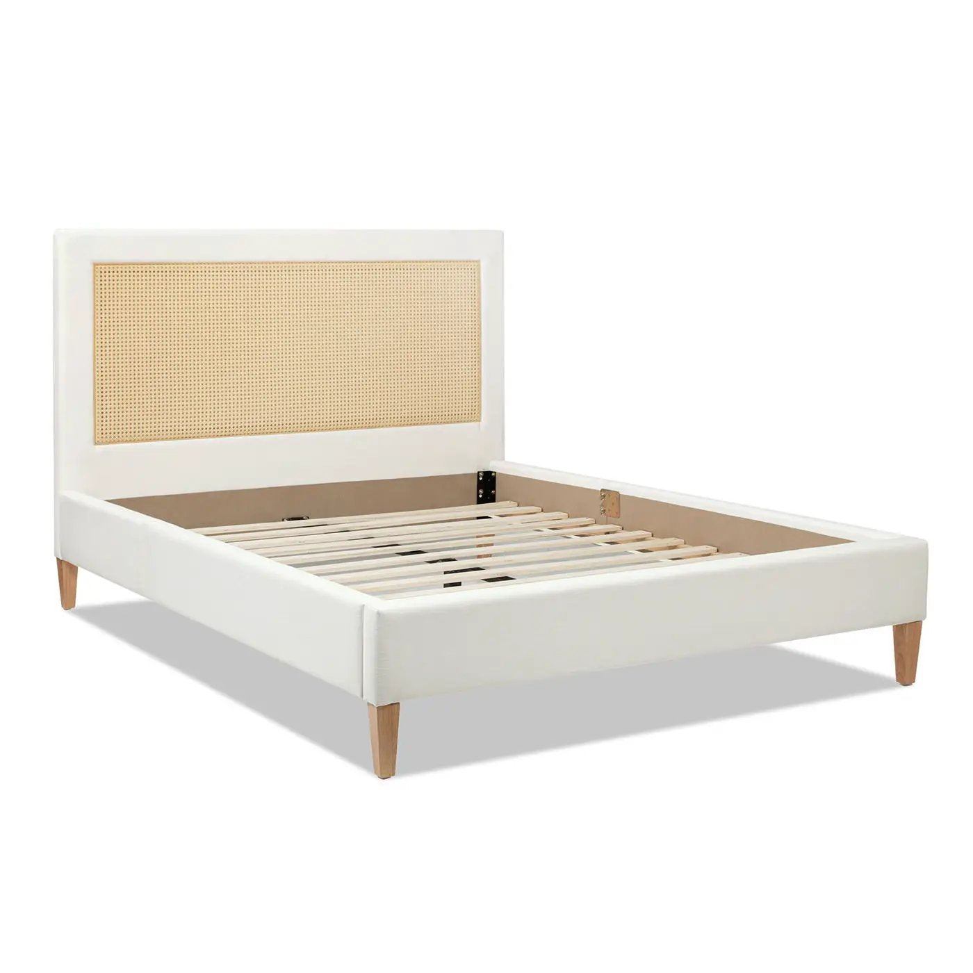 Haley - Upholstered Cane Back Platform Bed by Unique Piece Furniture