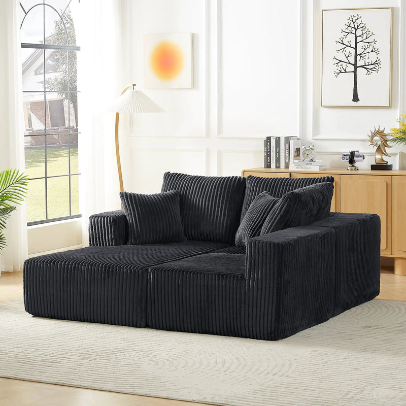 Modular Sectional Sofa - Modern Corduroy Cloud Couch by HouseOfZazla