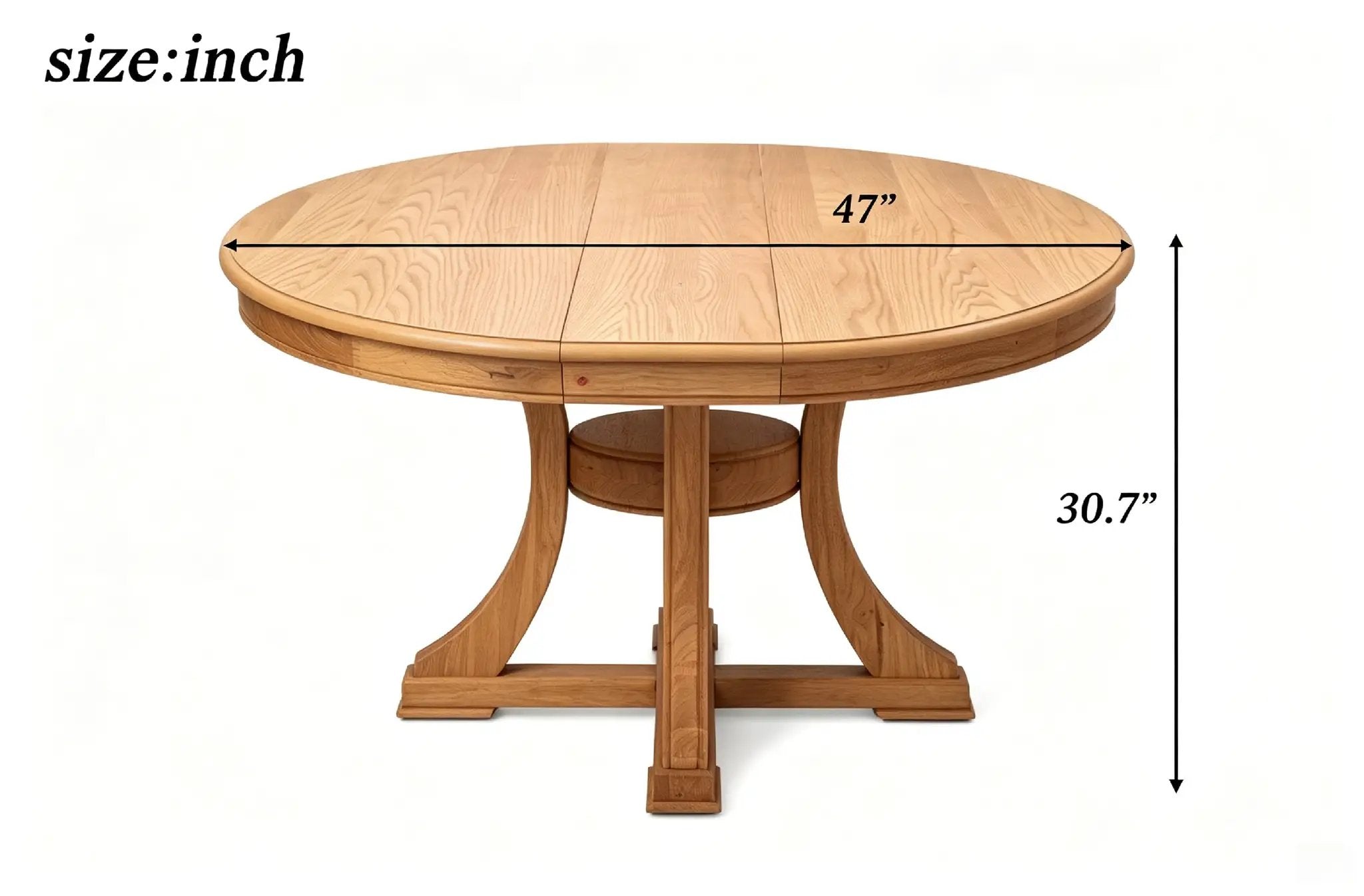 Extendable Round Rubber Wood Dining Table by HouseOfZazla