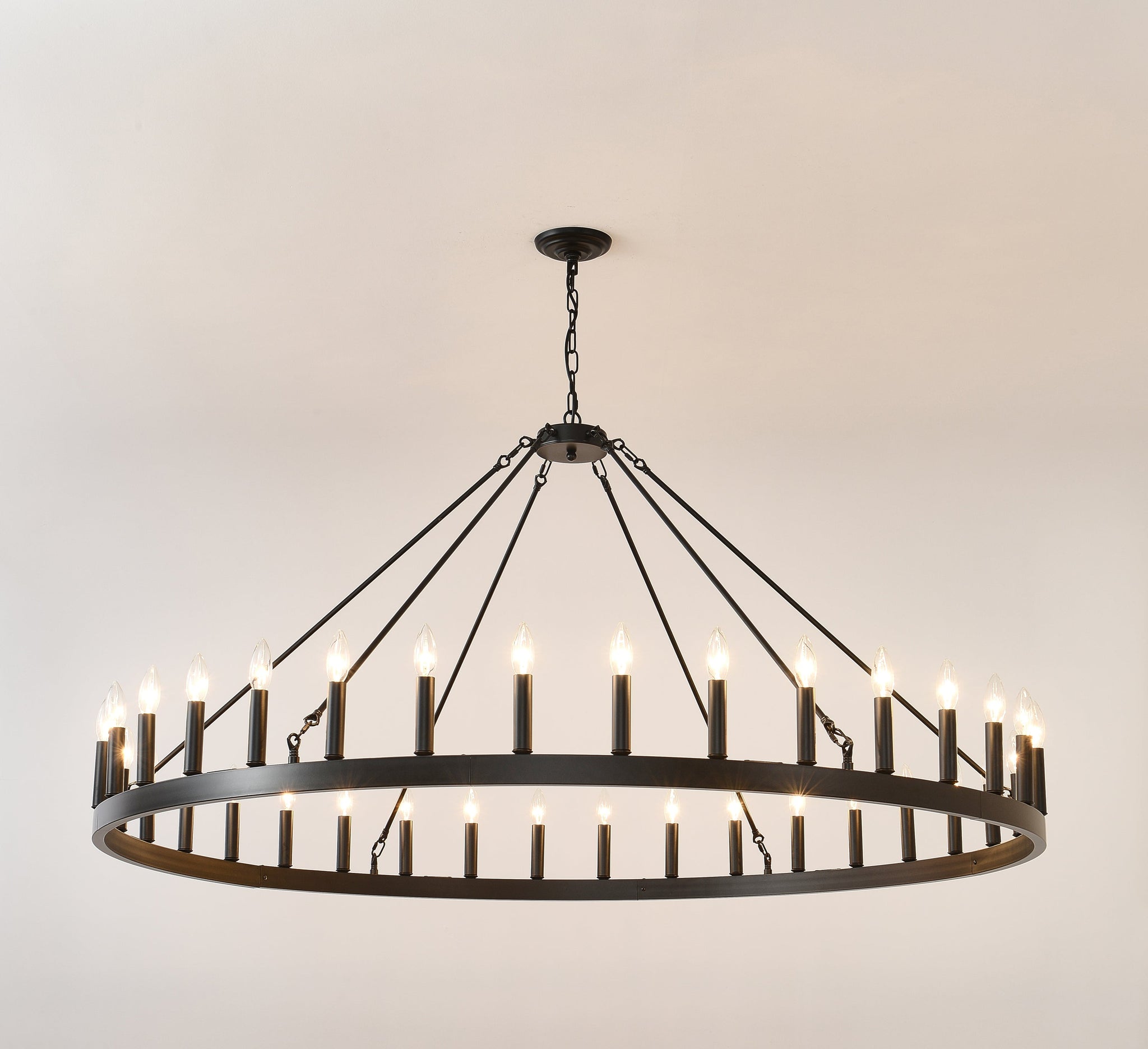 59.1 Inch 36-Light Wagon Wheel Chandelier by HouseOfZazla