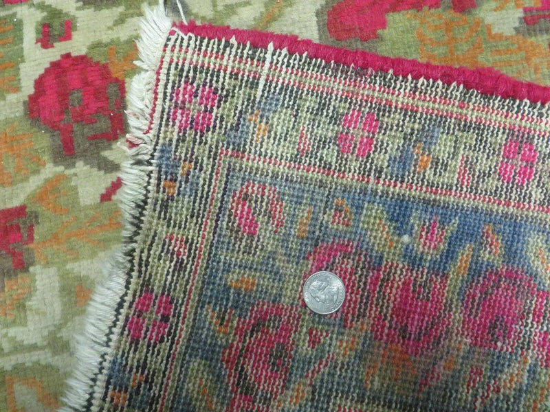 5' X 6' Antique Handmade India Floral Oriental Wool Rug Roses Flowers Traditional Contemporary Design by Jewel Rugs