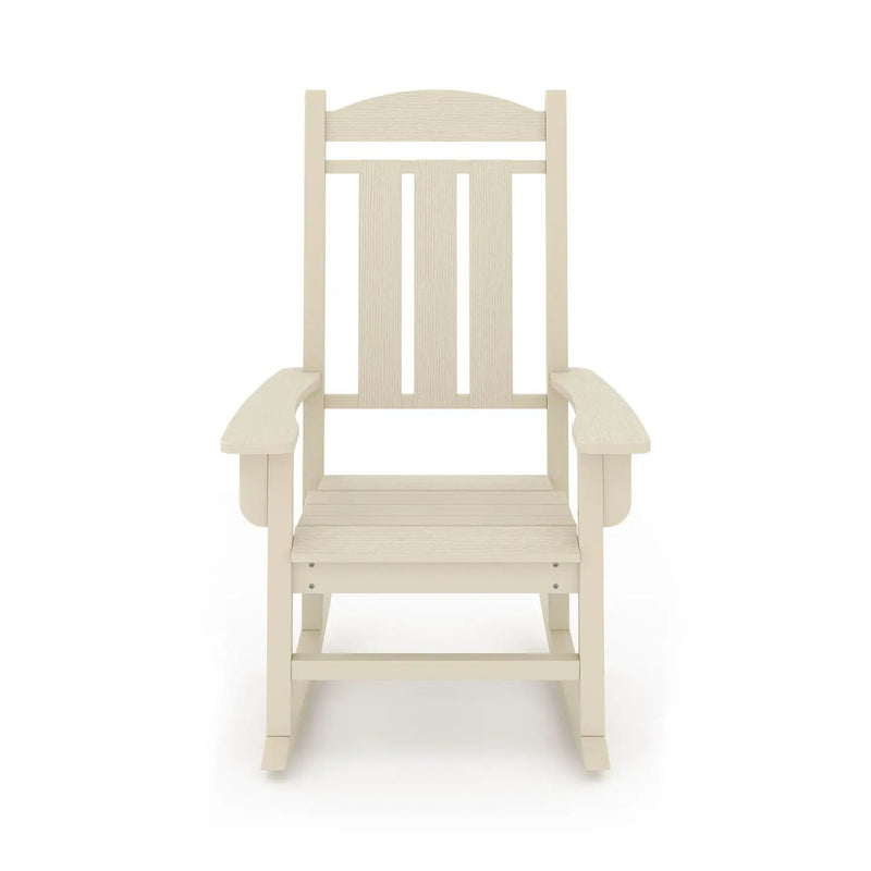 Traditional Porch Rocker Classic HDPE Poly Lumber For Porch, Patio, And Garden Comfort by Unique Piece Furniture