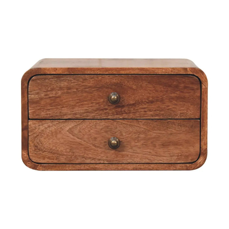 Curved Wall Mounted Bedside Nightstand by HouseOfZazla
