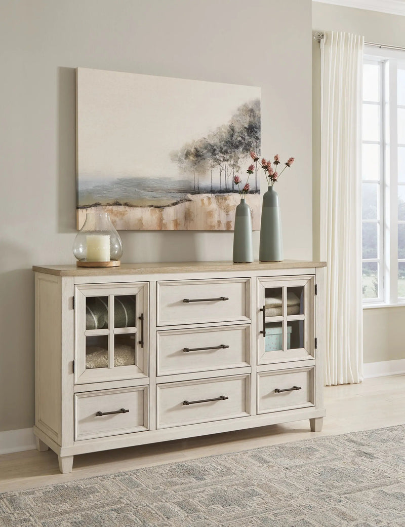 Shaybrock - Dresser - Antique White / Brown by Unique Piece Furniture