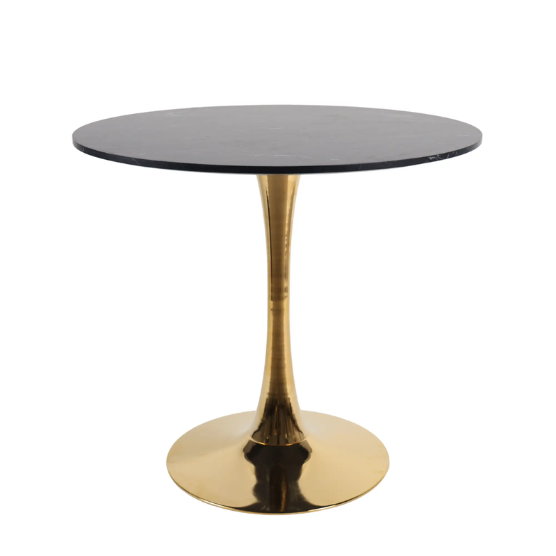 Mid-Century Black Marble Tulip Table by HouseOfZazla