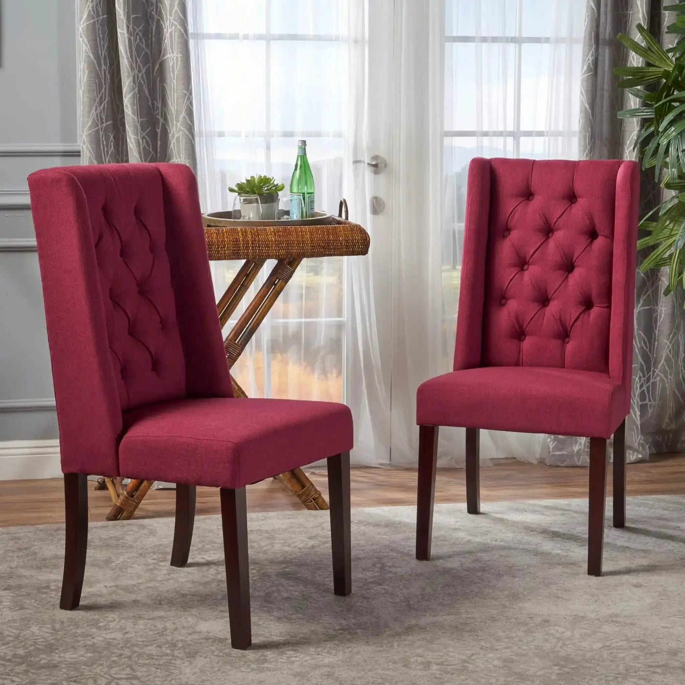 Sophisticated Tufted Dining Chair With High Back Design by HouseOfZazla