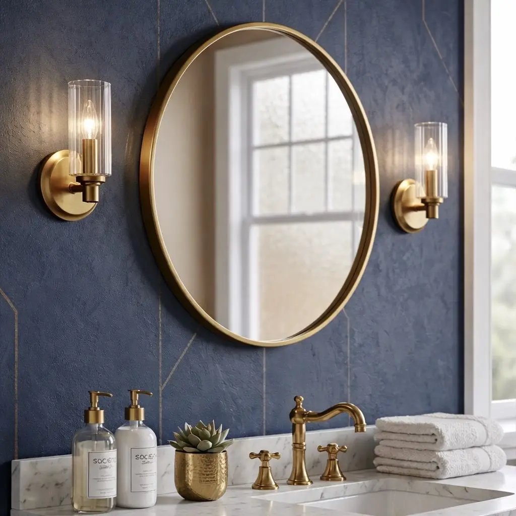 Jardin - Single Light Wall Sconce With Clear Ribbed Satin - Clear / Gold by Unique Piece Furniture