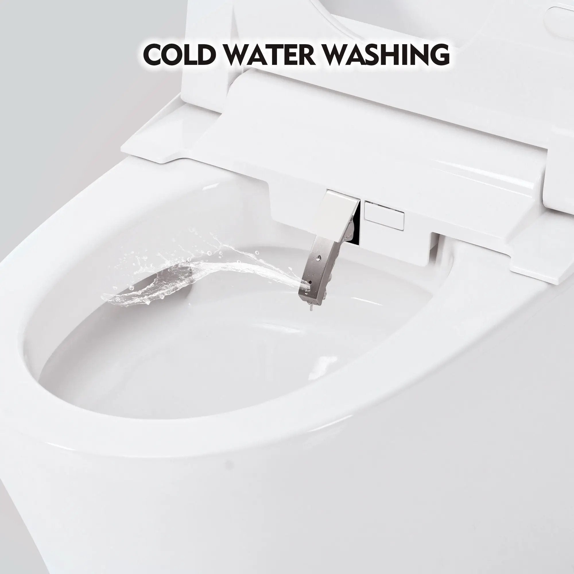 Smart Toilet Bidet Combo With Self-Cleaning Nozzle, Upmarket Compact Dual Flush Toilet 1 / 1.28 Gpf, Tank Less Toilet With Foot Sensor Flush - White Night Light by HouseOfZazla