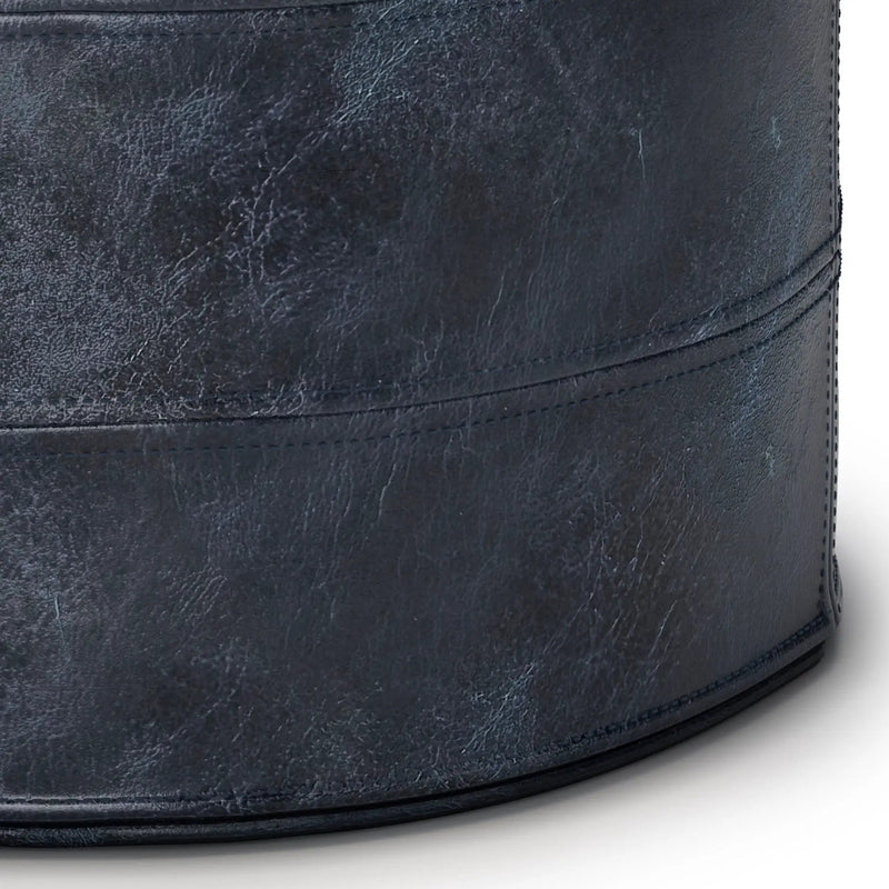 Connor - Handcrafted Round Pouf by HouseOfZazla