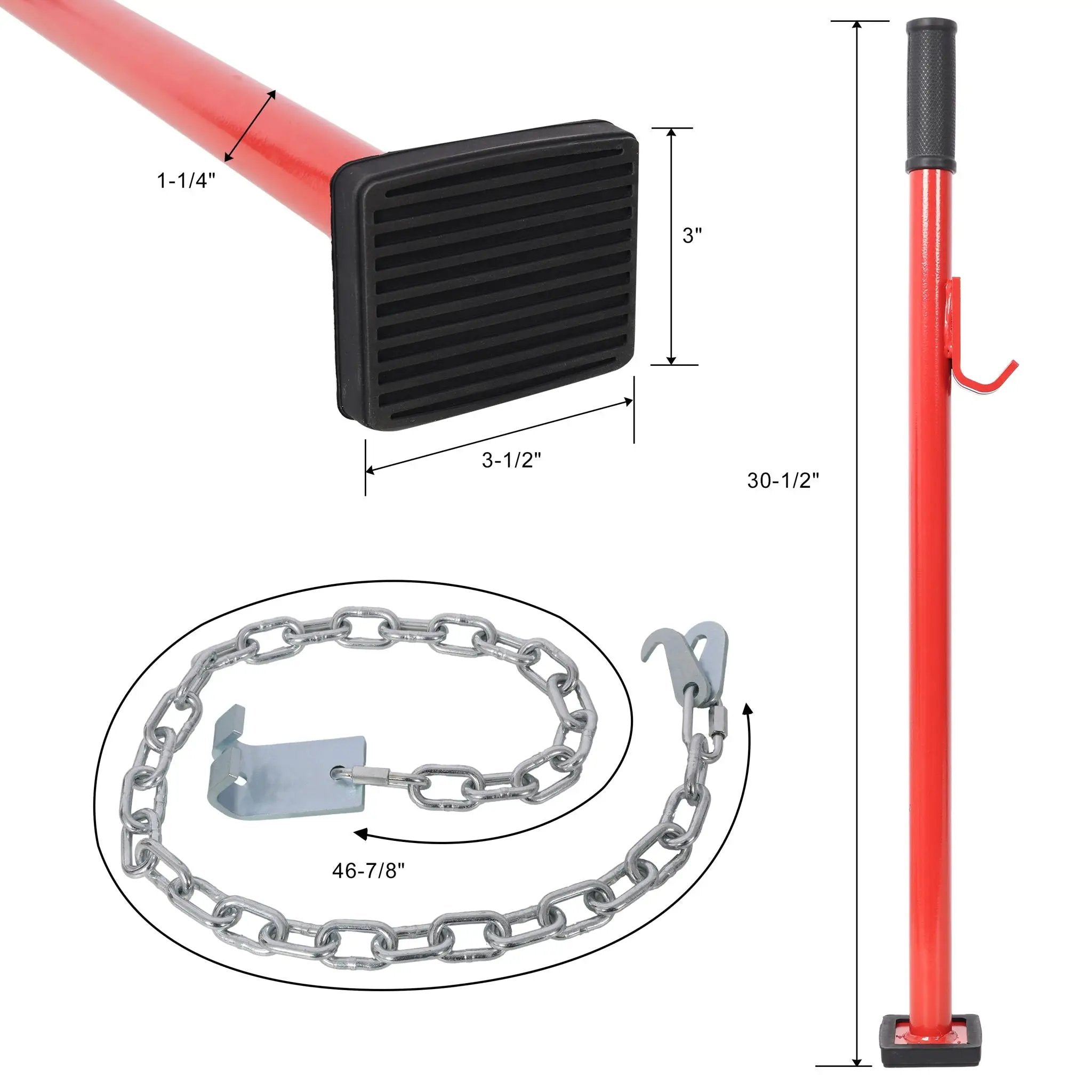 Universal Pulling Stick Tool For Car Repair Body Dent Fix - Red by HouseOfZazla