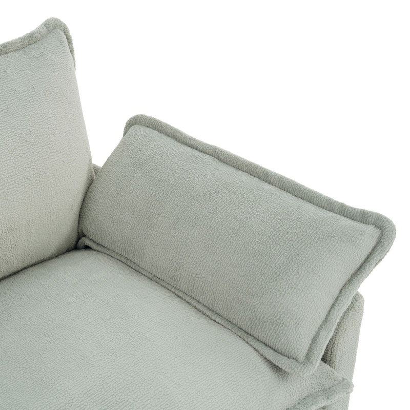 Modern Loveseat Sofa, Upholstered Couch With Side Storage Pockets by HouseOfZazla