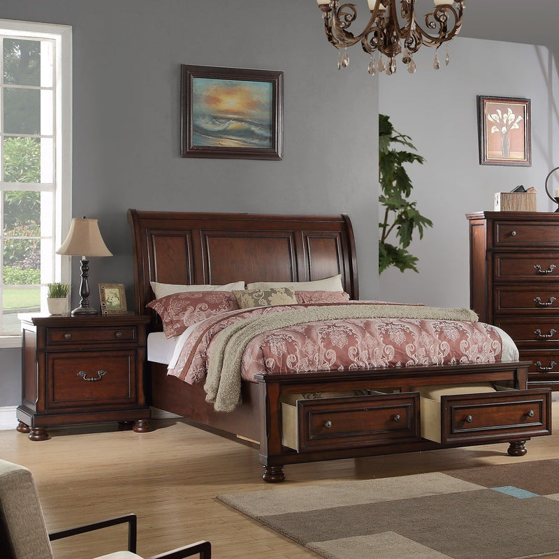 3 Piece Bedroom Set, Bed With 2 Nightstands by HouseOfZazla
