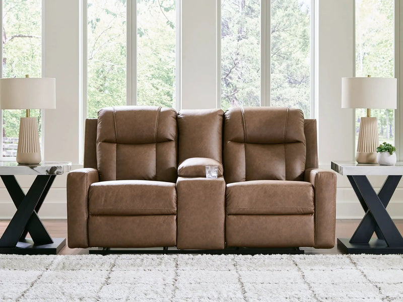 Mackmenville - Double Reclining Loveseat With Console by Unique Piece Furniture